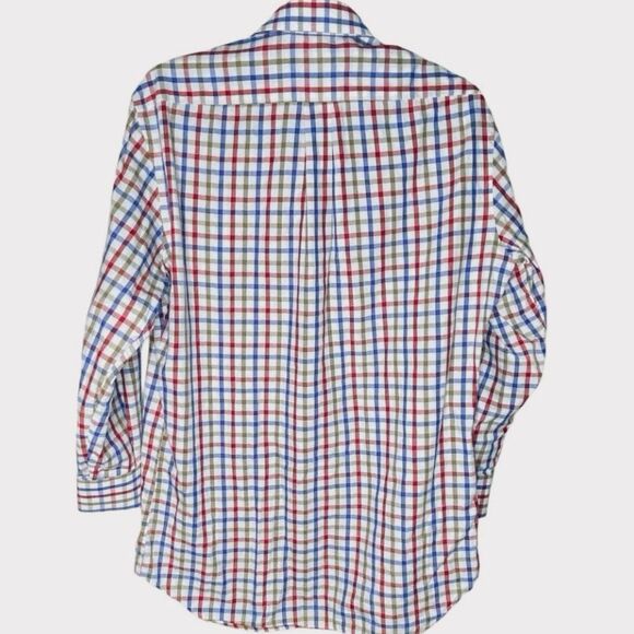Peter Millar Men’s Sz Med Plaid Casual Cotton Button Down Shirt - Picture 4 of 5